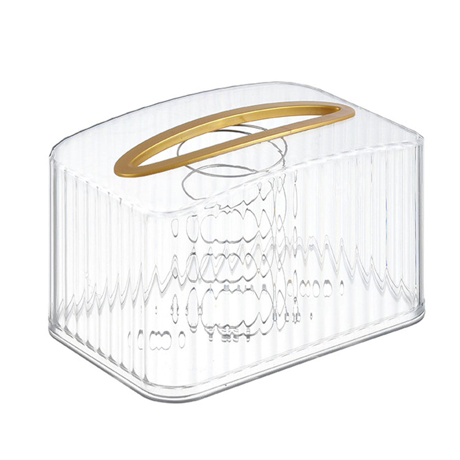 Homyl White Rectangular Plastic Tissue Storage Box - Household & Car Tissue Box Cover for Home, Office, and Vehicle Use