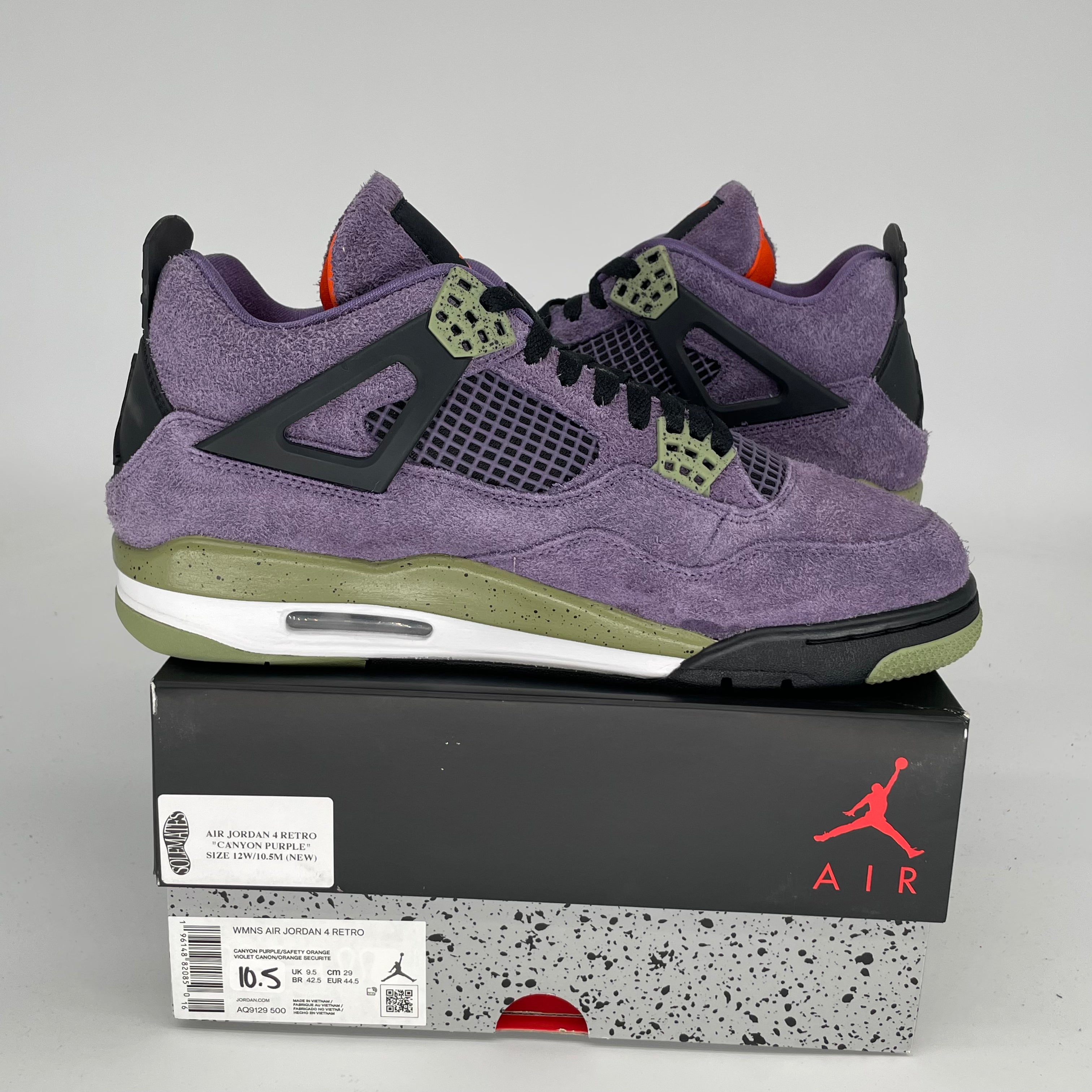 AIR JORDAN 4 CANYON PURPLE Women's Basketball Shoes Size 10.5/12W AQ9129-500 - Perfect for Streetwear, Sneaker Collection & Casual Fashion
