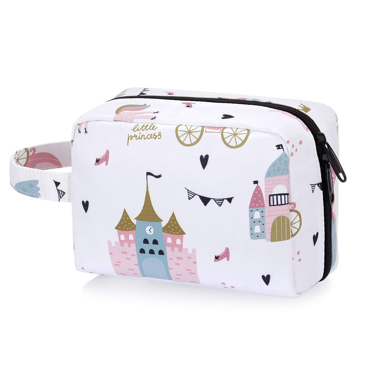 HUA ANEGL Floral Cosmetic Bag for Women - Waterproof Travel Toiletry Organizer with Zipper, Makeup Pouch Purse for Gym, Vacation & Daily Use | Perfect Cosmetic Storage Case