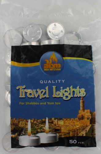 Ner Mitzvah Tea Light Candles - 50 Pack Bulk White Unscented Candles for Travel, Centerpieces, Home Decor - 3 Hour Burn Time Pressed Wax - Perfect for Weddings, Parties & Religious Ceremonies