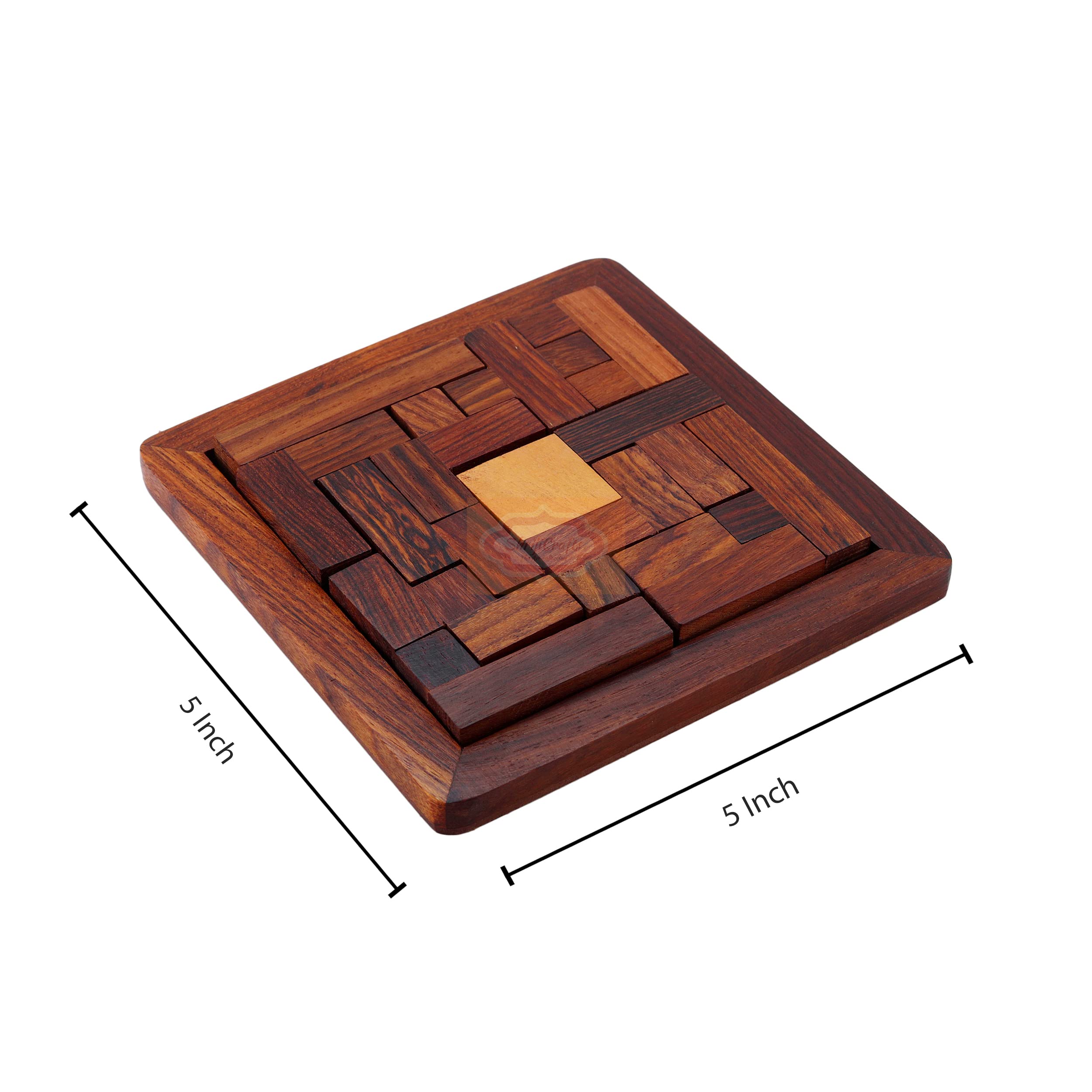 Handmade Indian Wooden Jigsaw Puzzle - Educational Wooden Toys for Kids | Travel Games for Families | Unique Birthday Gifts for Children | Perfect for Home Learning, Road Trips & Party Favors