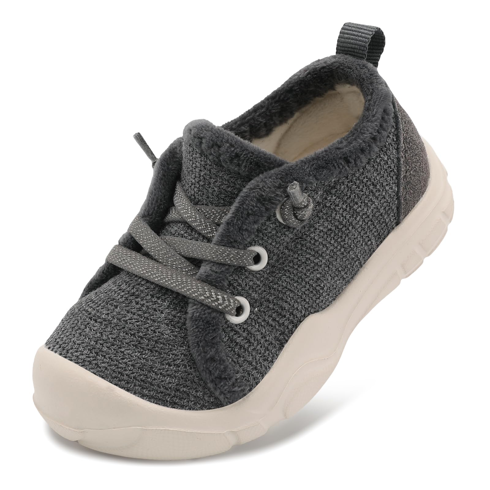 FEETCITY Wide Toddler Winter Shoes for Boys & Girls - Barefoot Style Slip-On Walking Shoes for Kids | Perfect for Indoor Play, Outdoor Adventures & Cold Weather Comfort