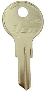 Ilco N54G Key Blanks for Cam Locks - Pack of 10 | Replacement Keys for Filing Cabinets, Mailboxes & Office Furniture