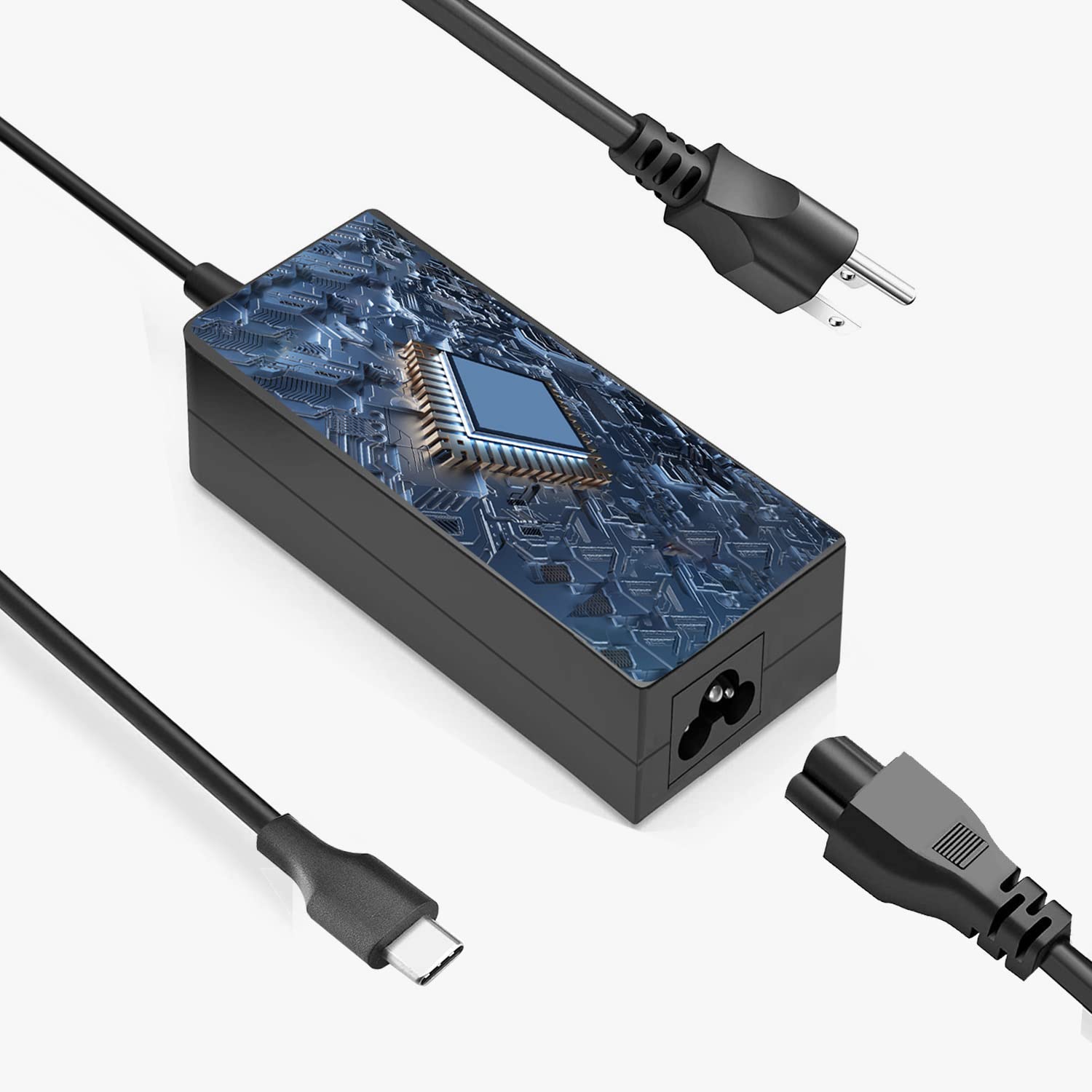 65W USB-C Fast Charger for HP Chromebook X360 14, Lenovo ThinkPad T480/T490s, Google Pixelbook - Compatible with Multiple Laptops & Devices | Perfect for Home, Office & Travel Charging