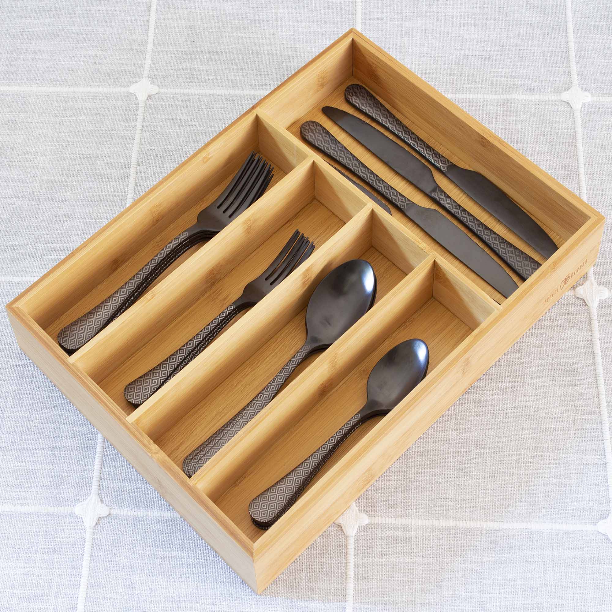 Stainless Steel Flatware Drawer Organizer - Expandable Utensil Tray for Kitchen Knives, Forks, Spoons - Perfect for Kitchen Drawer Organization & Storage