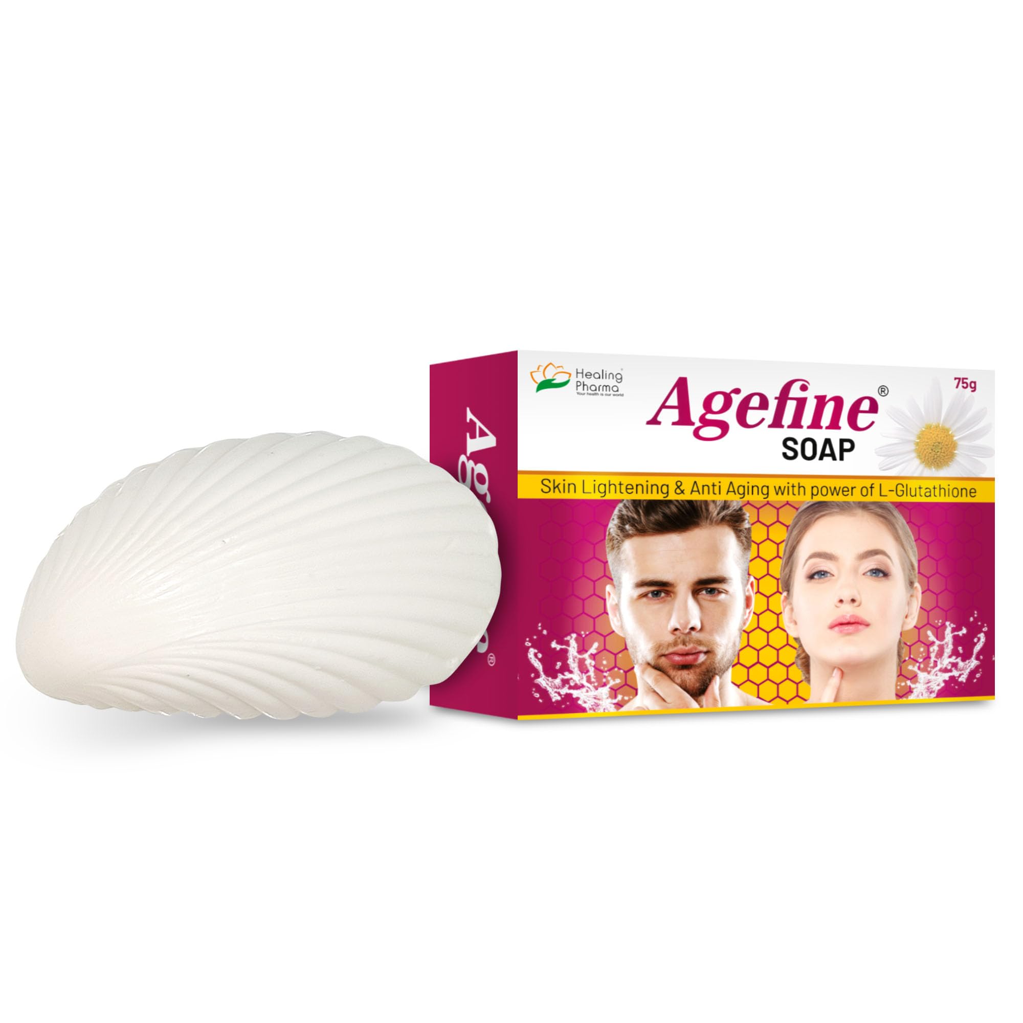 Healing Pharma Kojic Acid & Glutathione Soap for Skin Brightening - Dark Spot Corrector, Hyperpigmentation Treatment & Tan Removal Soap for Men & Women - 75g x 3 Pack (Perfect for Daily Skincare Routine & Achieving Radiant Complexion)