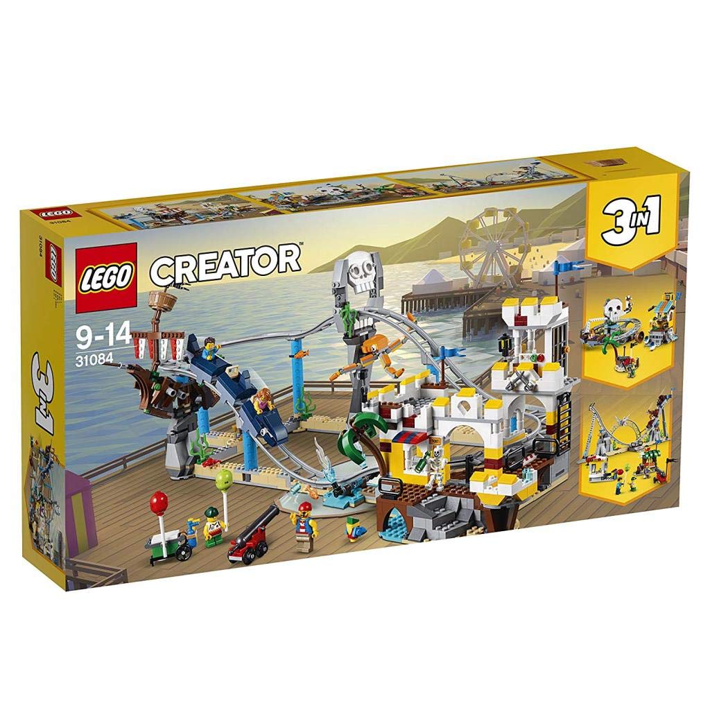 LEGO Creator 3-in-1 Pirate Roller Coaster Building Kit (923 Pieces) - Build a Pirate Ship, Roller Coaster or Pirate Hideout - Perfect for Kids & Adults Creative Play & Gift Idea