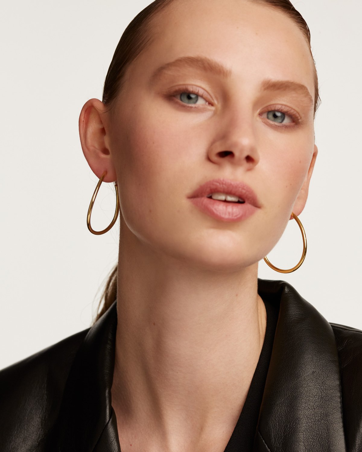 GRID Yoko Gold Earrings – Elegant 14K Gold Plated Hoop Earrings for Women | Perfect for Parties, Weddings & Everyday Wear
