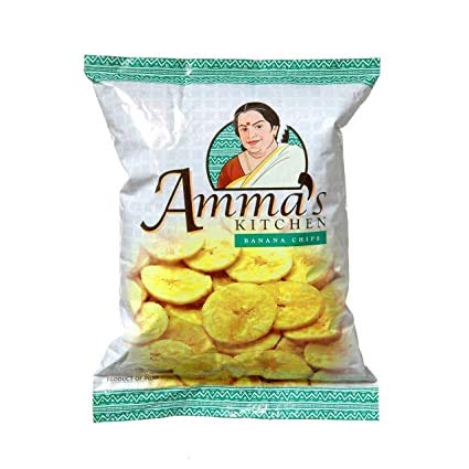 Crunchy Amma's Kitchen Banana Chips - 14 oz Pack of 2 | Gluten-Free, Vegan Snacks for Healthy Lifestyle | Perfect for Office, School, Travel & Movie Nights