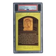 Charlie Gehringer Signed 4x6 Detroit Tigers HOF Plaque Card - PSA/DNA Certified Autograph (85025743) - Perfect for Baseball Memorabilia Collections & Sports Fan Gifts
