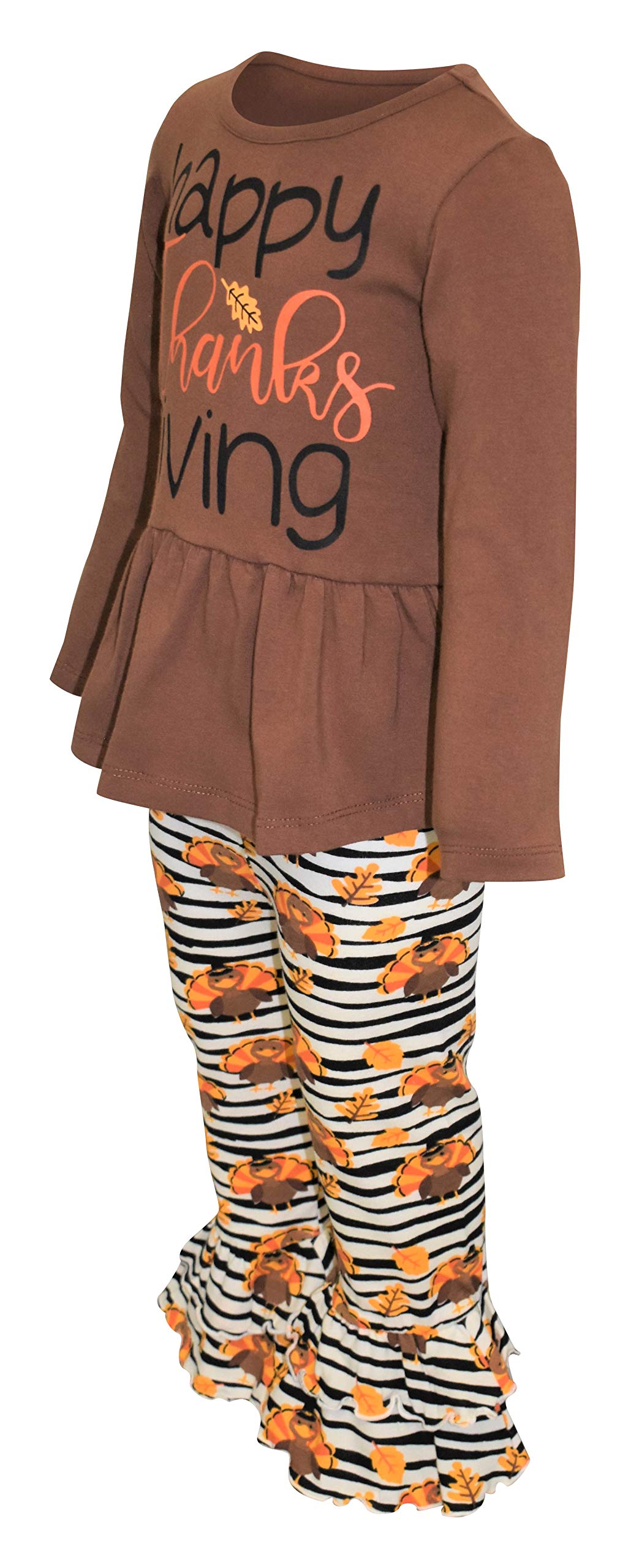 Girls 2-Piece Outfit with Ruffle Leggings & Tunic - Playtime & Party Wear