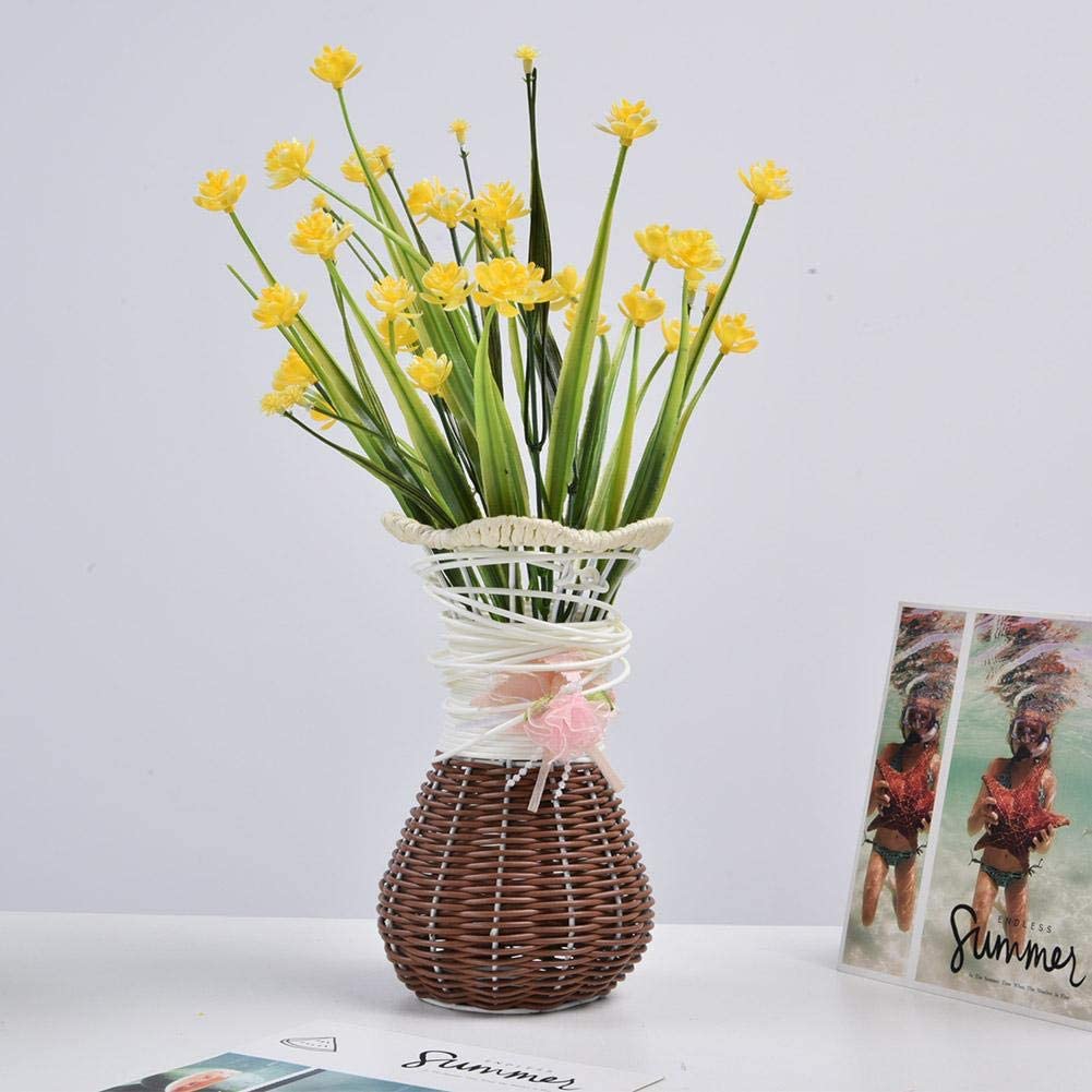 Artificial Fake Flowers Bundle - Outdoor Greenery Shrubs Plants for Farmhouse, Home & Garden Decor - Perfect for Indoor/Outdoor Decoration, Wedding Centerpieces, and Porch Landscaping