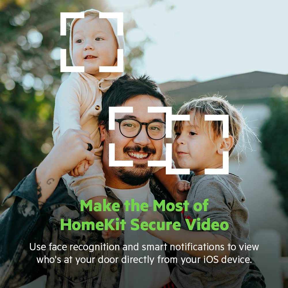 WeMo Smart Video Doorbell with Apple HomeKit Secure Video | 223° Wide Angle HDR Camera | 2-Way Audio & WiFi Connectivity | Home Security Camera System for Front Door Monitoring | Perfect for Smart Homes, Apartments & Vacation Rentals