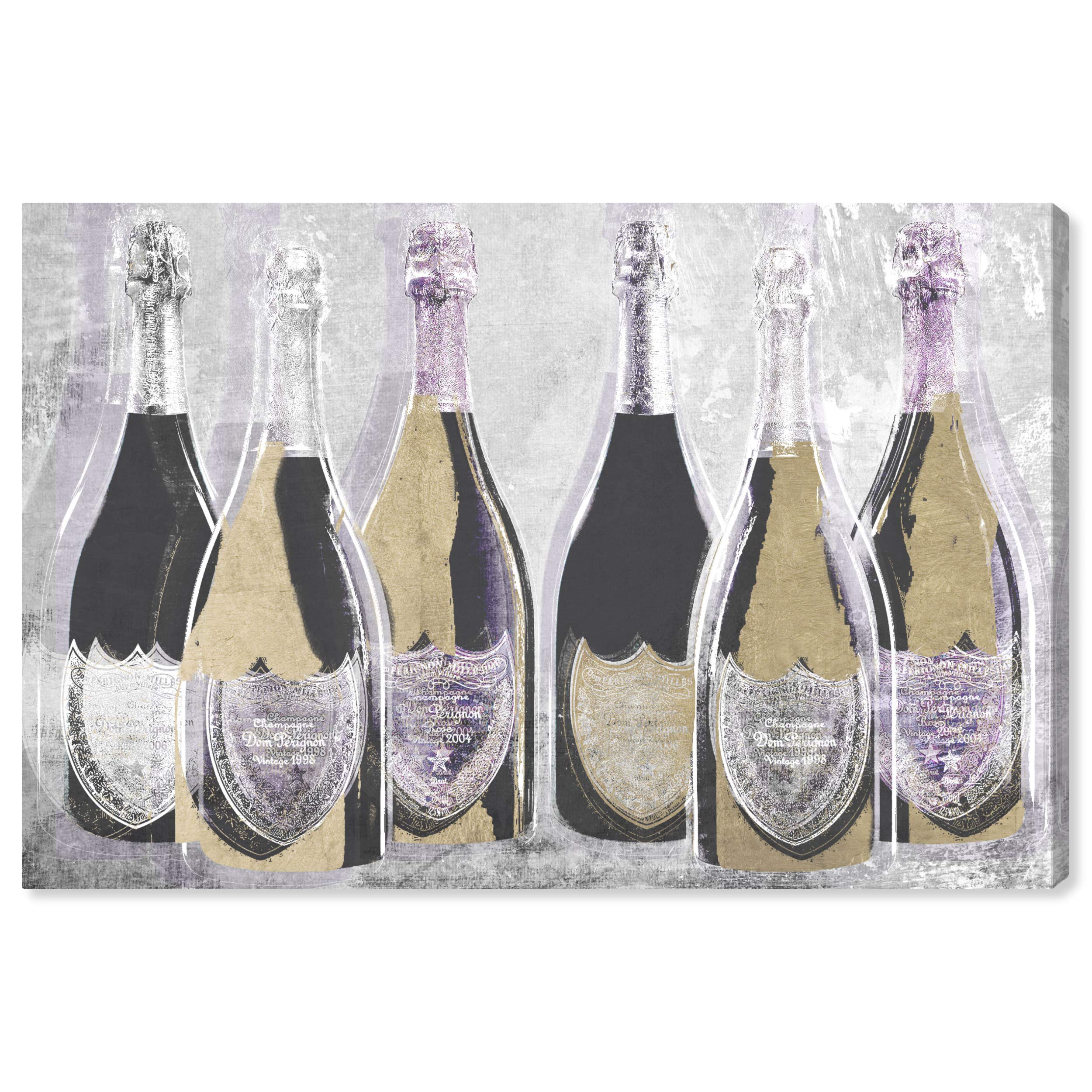 Oliver Gal Artist Co. 'Dom Party Night' Wall Art Canvas Print - 24x16 Inches - Modern Home Decor for Living Room, Bar & Dining Area - Perfect for Wine & Cocktail Enthusiasts