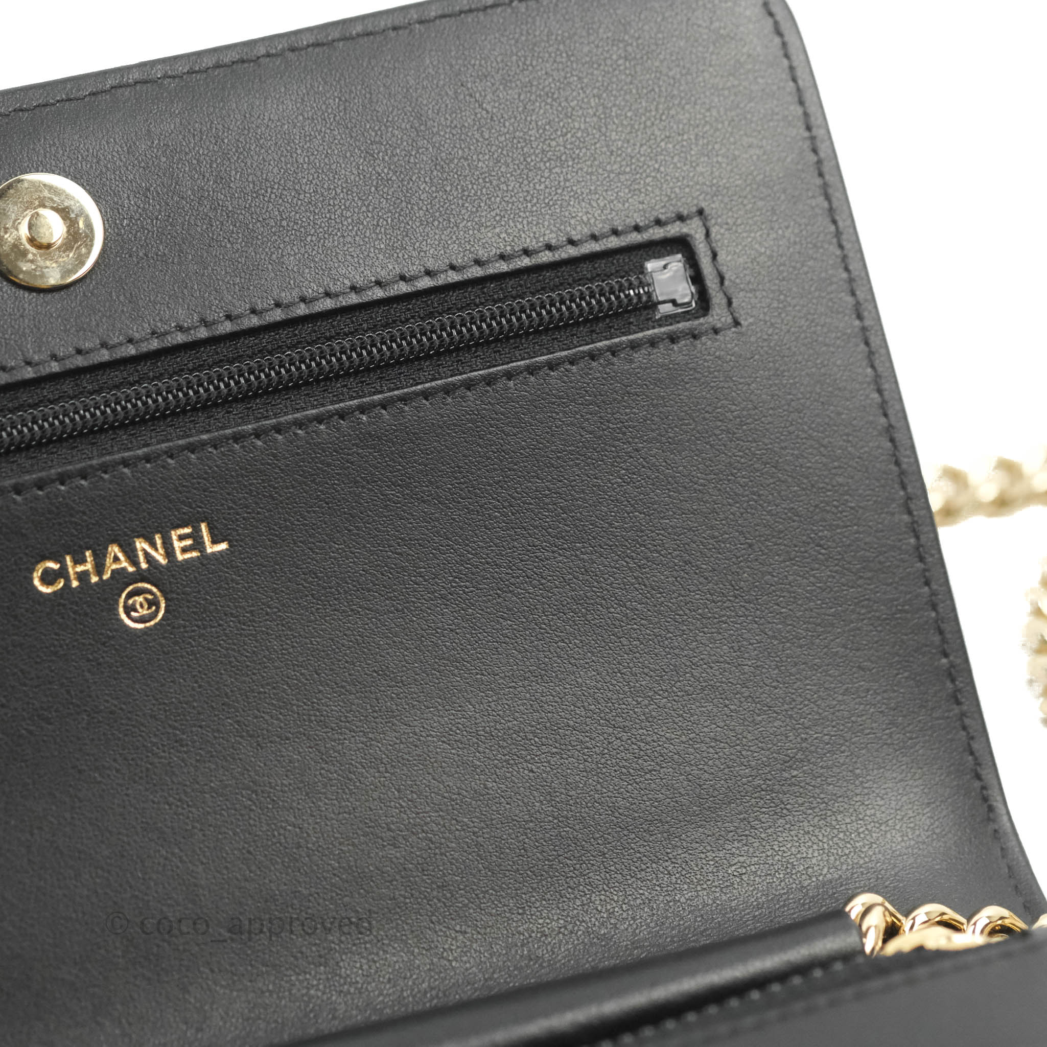 Chanel Chevron Boy Wallet On Chain Black Caviar Gold Hardware - Luxury Crossbody Bag for Women, Perfect for Evening Out & Special Occasions