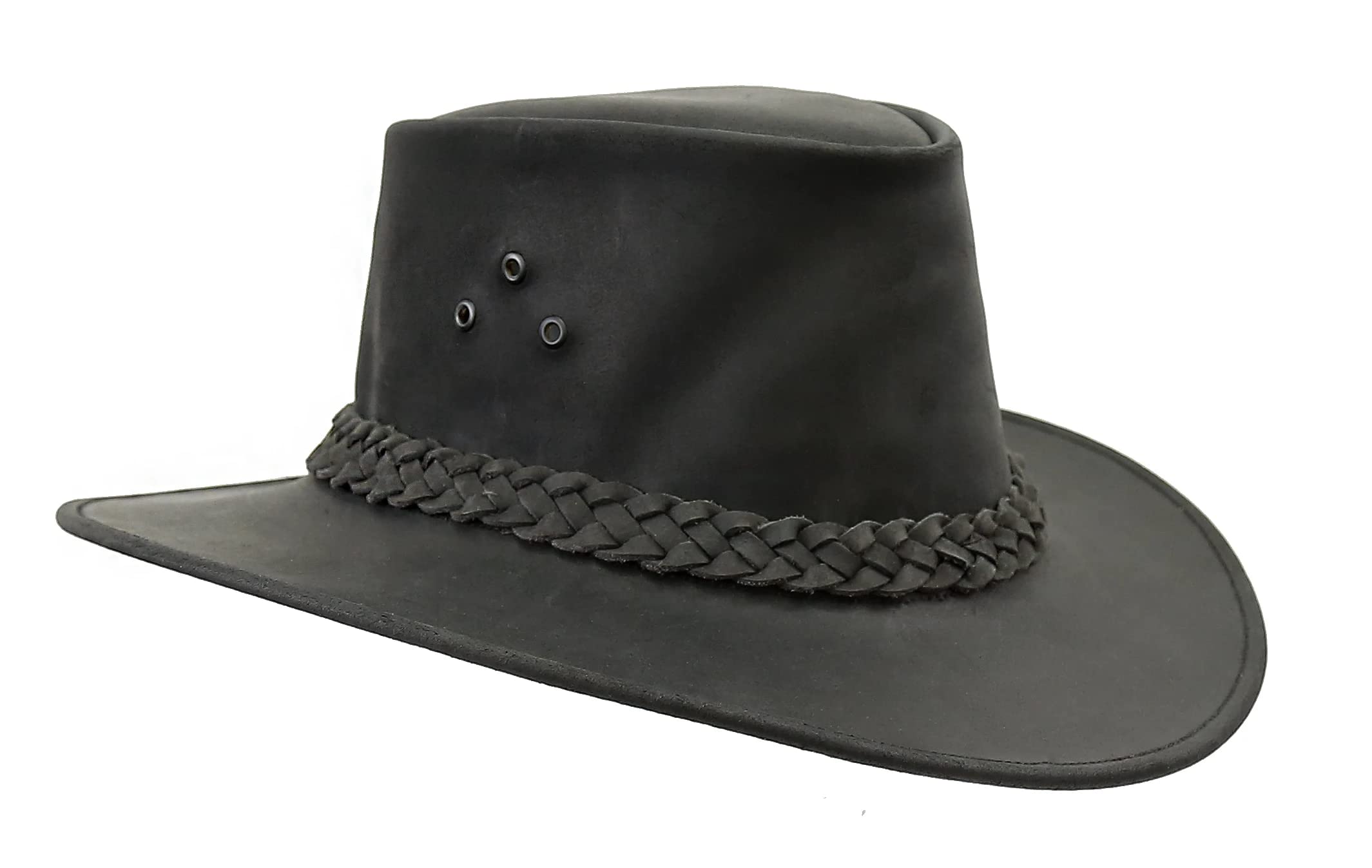KAKADU Traders Genuine Leather Bushranger Hat - Australian Outback Style Cowboy Hat for Men & Women - Perfect for Hiking, Camping, and Outdoor Adventures