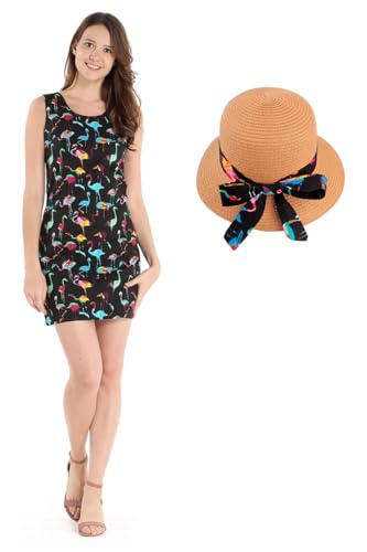 Flamingo Party in Black + Hat