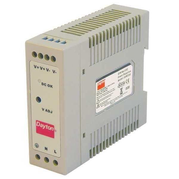 50W 24VDC DIN Rail Power Supply - Plastic Housing for Industrial Automation & Control Systems