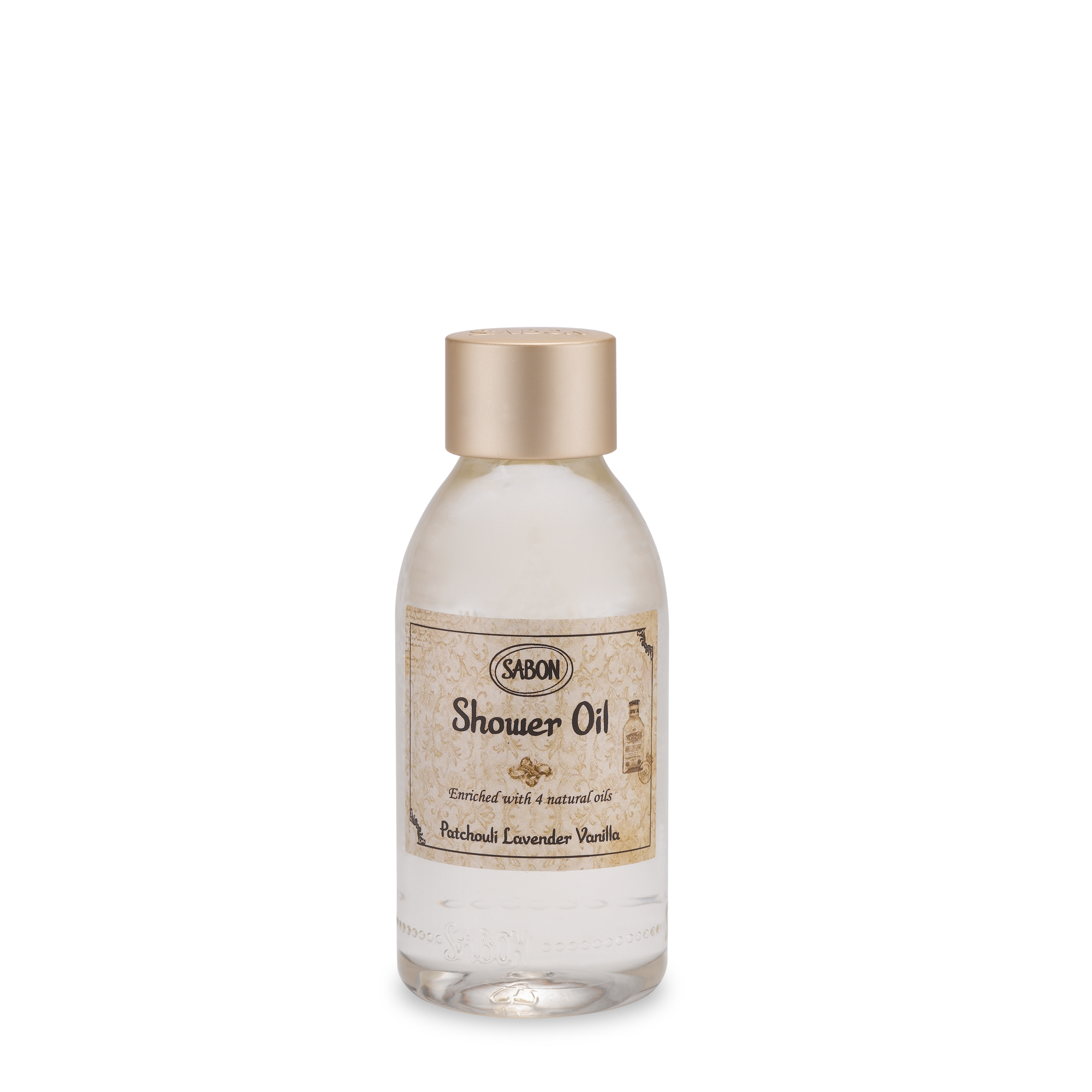 Mini Shower Oil with Patchouli, Lavender & Vanilla Scents - 100mL for Relaxing Bath & Aromatherapy at Home