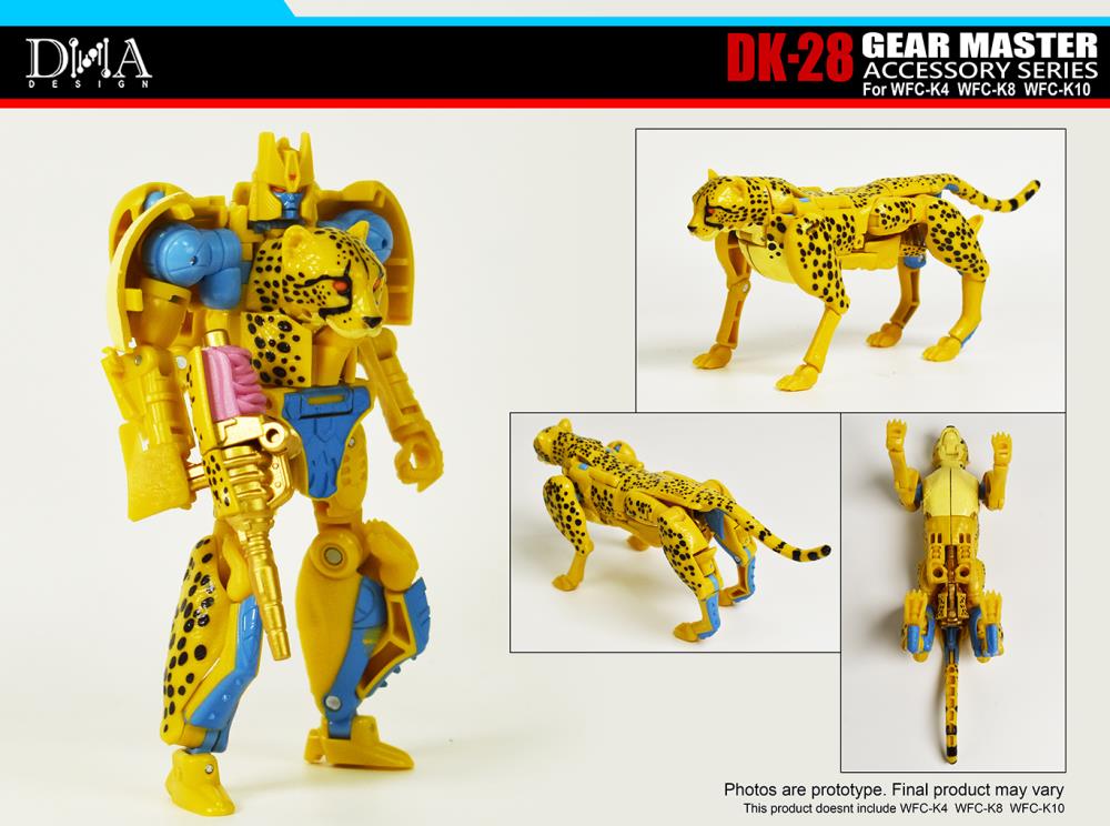 DNA Design DK 28 Gear Master Accessory Set - Upgrade Kit for WFC K4/K8/K10 Transformers Figures - Enhance Your Collection for Display & Battle Scenes