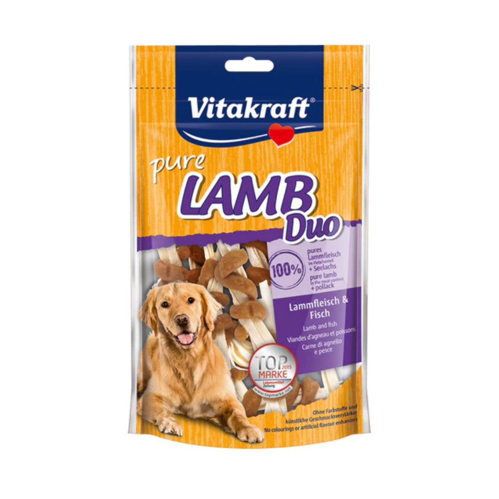 Vitakraft Natural Dog Treats 80g - Healthy Chicken, Cheese, Beef, Lamb, Duck, Ham & Fish Flavors for Small & Large Dogs - High Protein Snacks for Training, Rewards & Dental Care