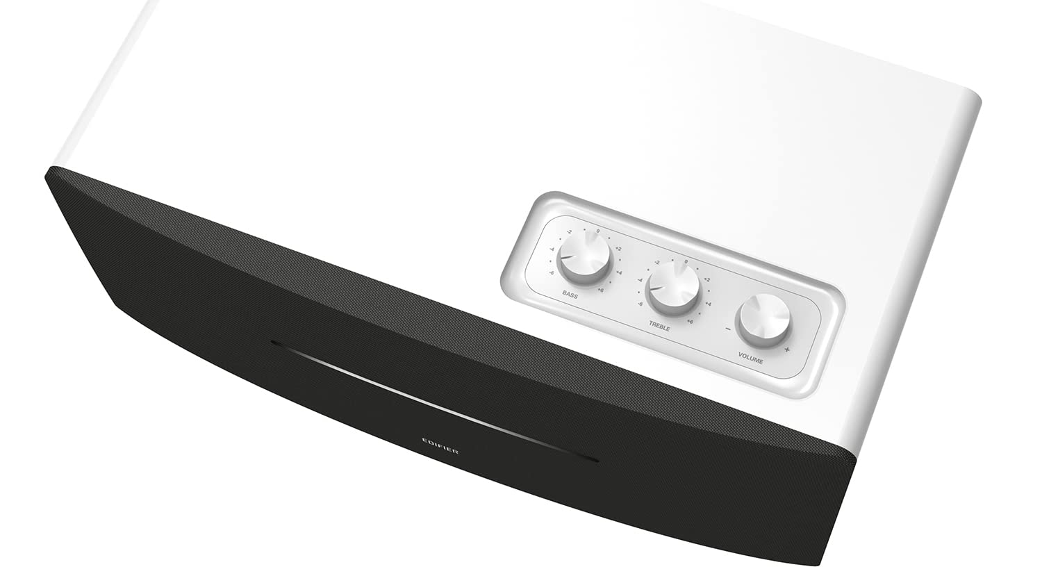 Edifier D12 Bookshelf Speaker - 70W RMS Stereo Bluetooth Speaker with Subwoofer Line Out - Wireless Computer Speaker for Desktop, Home Theater, Gaming & Music (White)