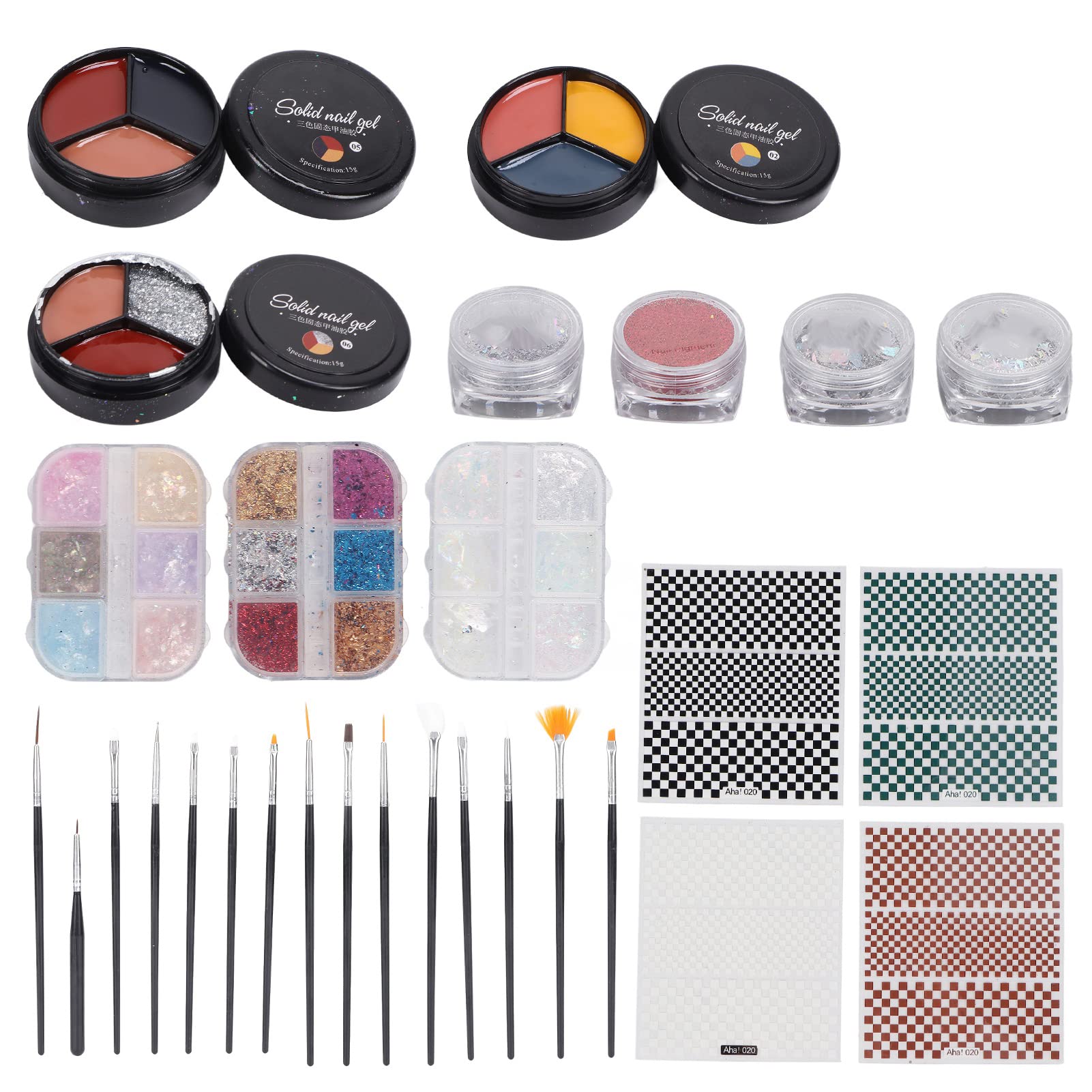 29PCS Professional Nail Art Kit with Gel Polish, Glitter Sequins, Rhinestones & Nail Tools - Complete Set for Nail Artists & DIY Manicures at Home | Perfect for Salon, Party & Special Occasion Nail Designs