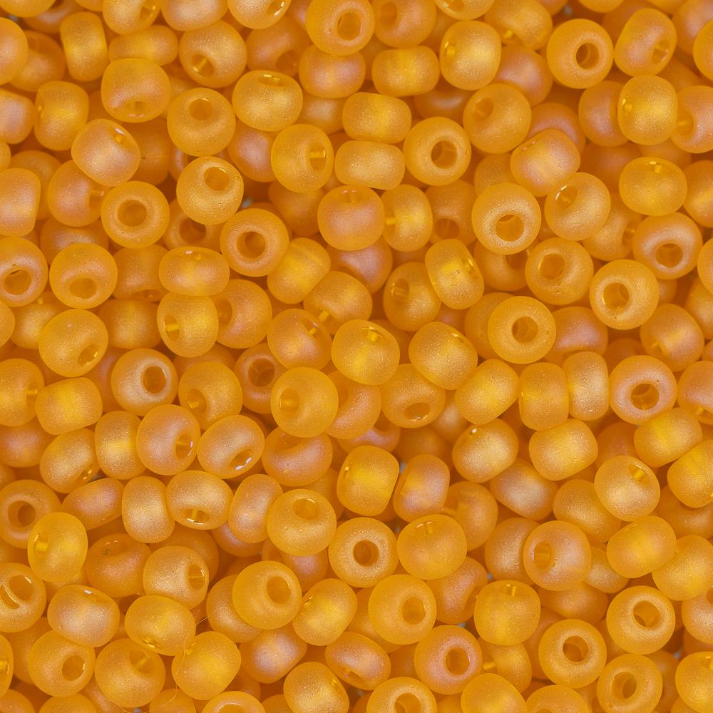 11/0 Czech Seed Beads #34967 - Transparent Matte AB Light Orange (23g) for Jewelry Making, Beading Crafts, and DIY Accessories