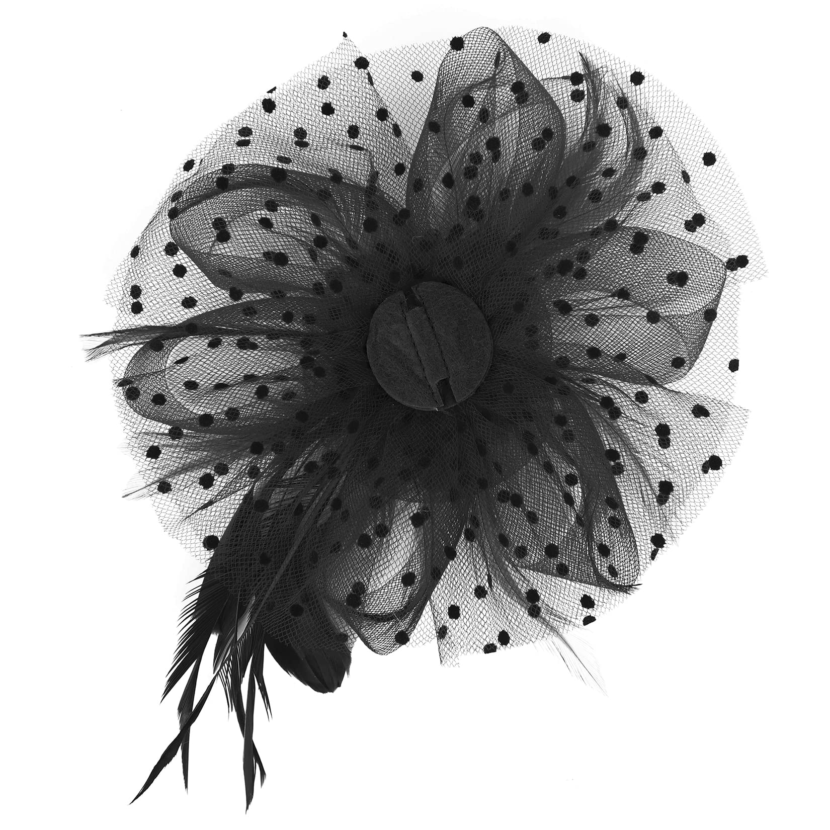 Century Star Kentucky Derby Hats & Fascinators for Women - Elegant Tea Party Hats with Flowers, Mesh Ribbons & Feathers - Flapper Headband Hair Clips for Derby Races, Weddings & Special Events