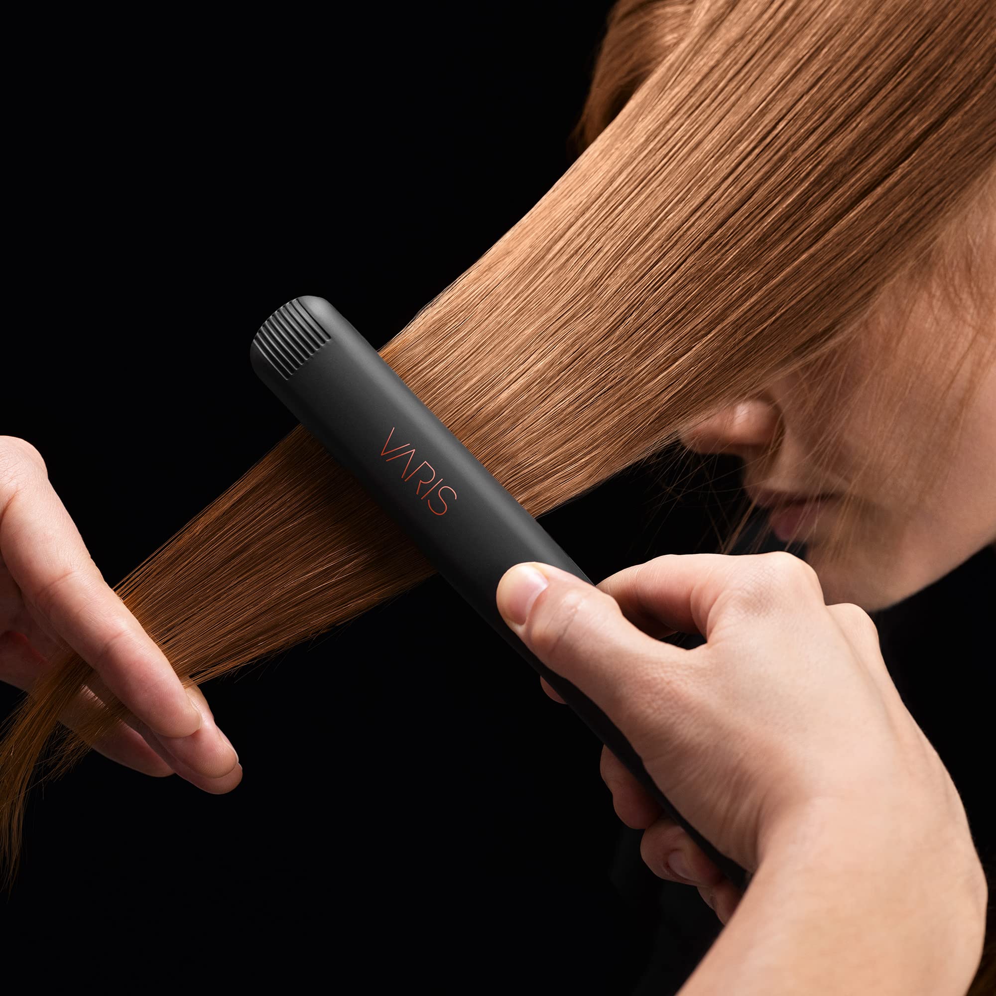 VARIS Creative Energy Smoother - 1 Inch Professional Ceramic Flat Iron with Digital Temperature Control for Salon-Quality Hair Styling at Home