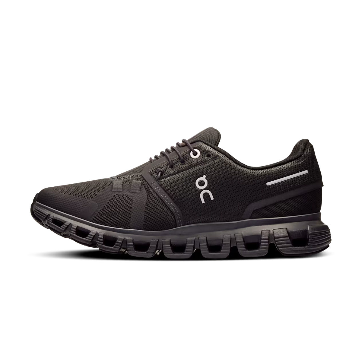 On Cloud 6 Running Shoes for Men & Women - Black with 3M Reflective Details (Model: MF10071043) | Lightweight & Cushioned for Road Running, Jogging, and Gym Workouts