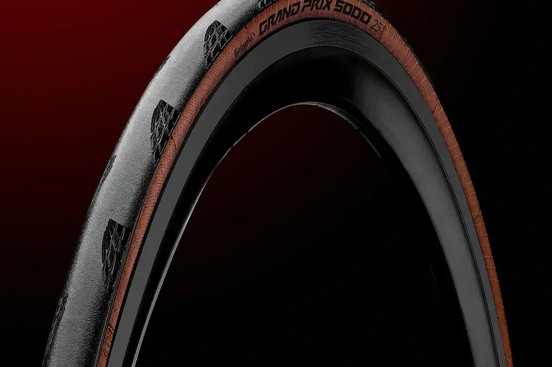Continental Grand Prix 5000 Road Bike Tires - Cream/Coffee Black Chili Color - High Performance for Racing & Training - Perfect for Road Cycling, Triathlons & Endurance Rides