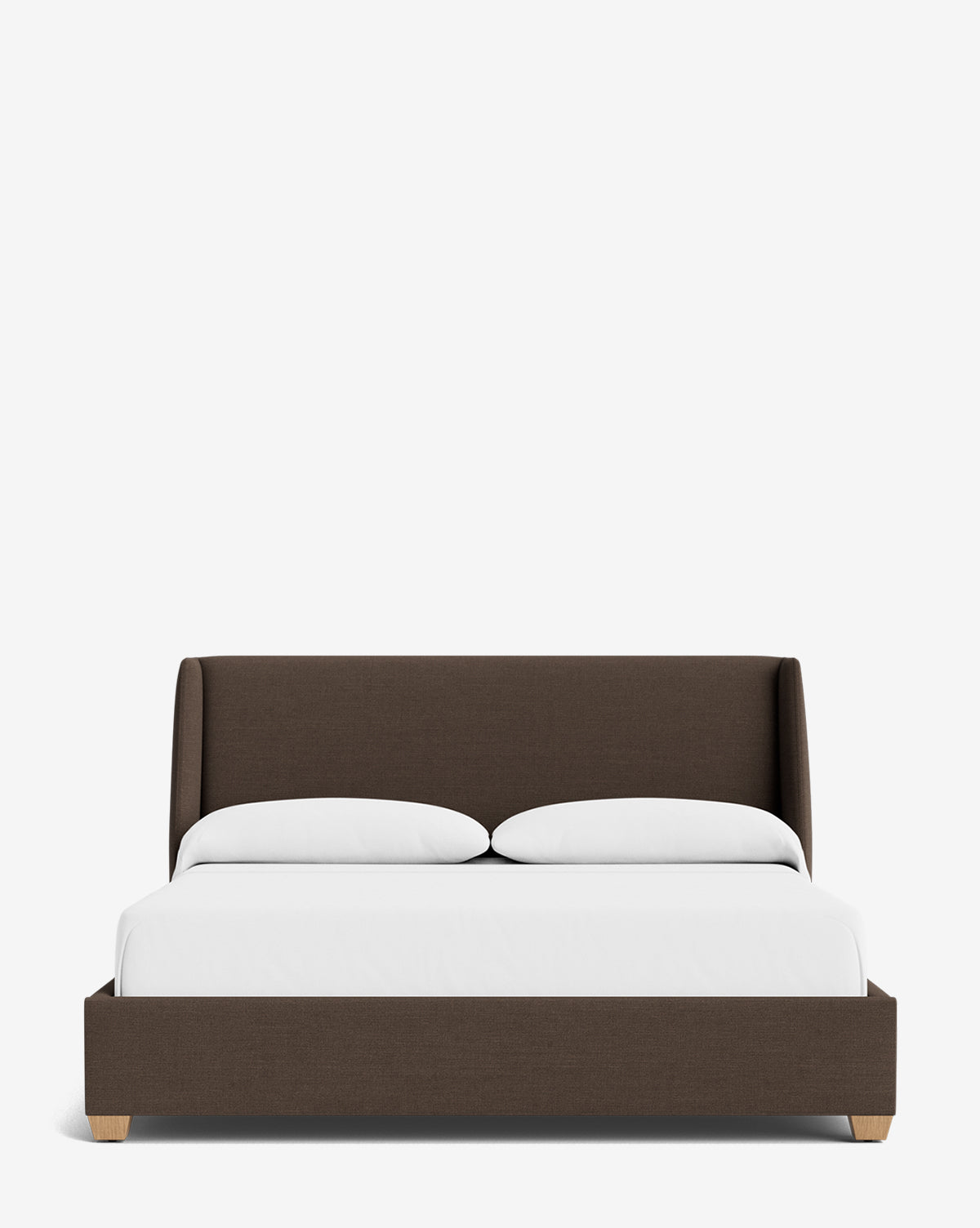 Walt Bed Low Headboard - Modern Minimalist Bed Frame for Small Spaces - Perfect for Apartments, Dorms & Guest Rooms