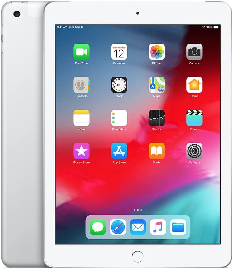 Apple iPad 6th Generation (2018) 9.7-inch 32GB Silver - WiFi + Cellular - Perfect for Work, School & Entertainment