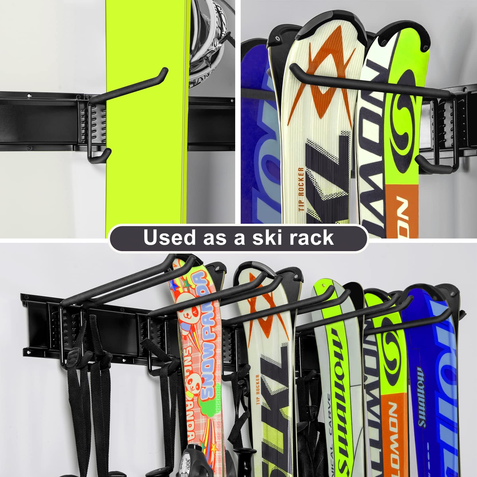 TORACK Heavy Duty Garage Storage Organizer System - 48 Inch Wall Mount Overhead Shelving with 6-Pack 12