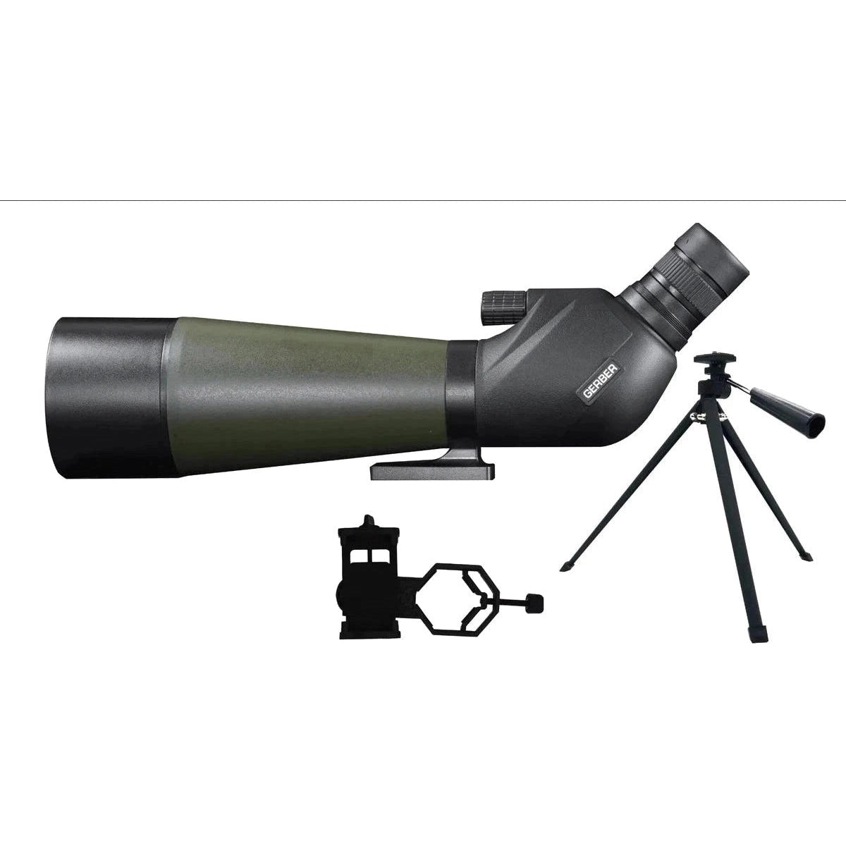 GERBER 20-60x80 Spotting Scope with Tripod, Smartphone Adapter & Carrying Case - Perfect for Bird Watching, Hunting, Target Shooting & Outdoor Adventures