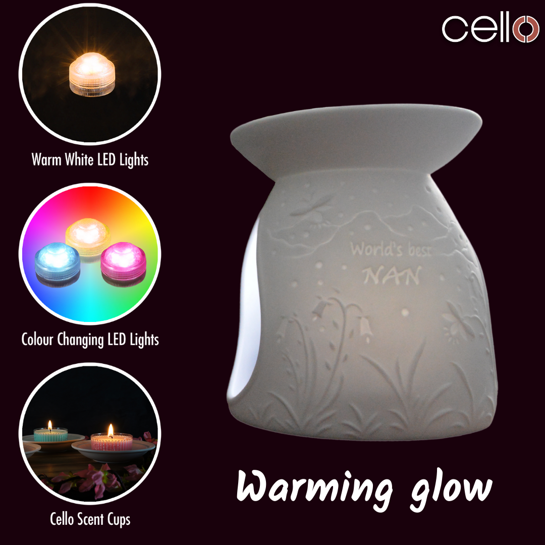 Premium Cello Porcelain Tealight Holder - Elegant Decorative Candle Burner for Home, Wedding & Spa Relaxation - Best Scented Tea Light Candle Stand for Aromatherapy & Ambiance