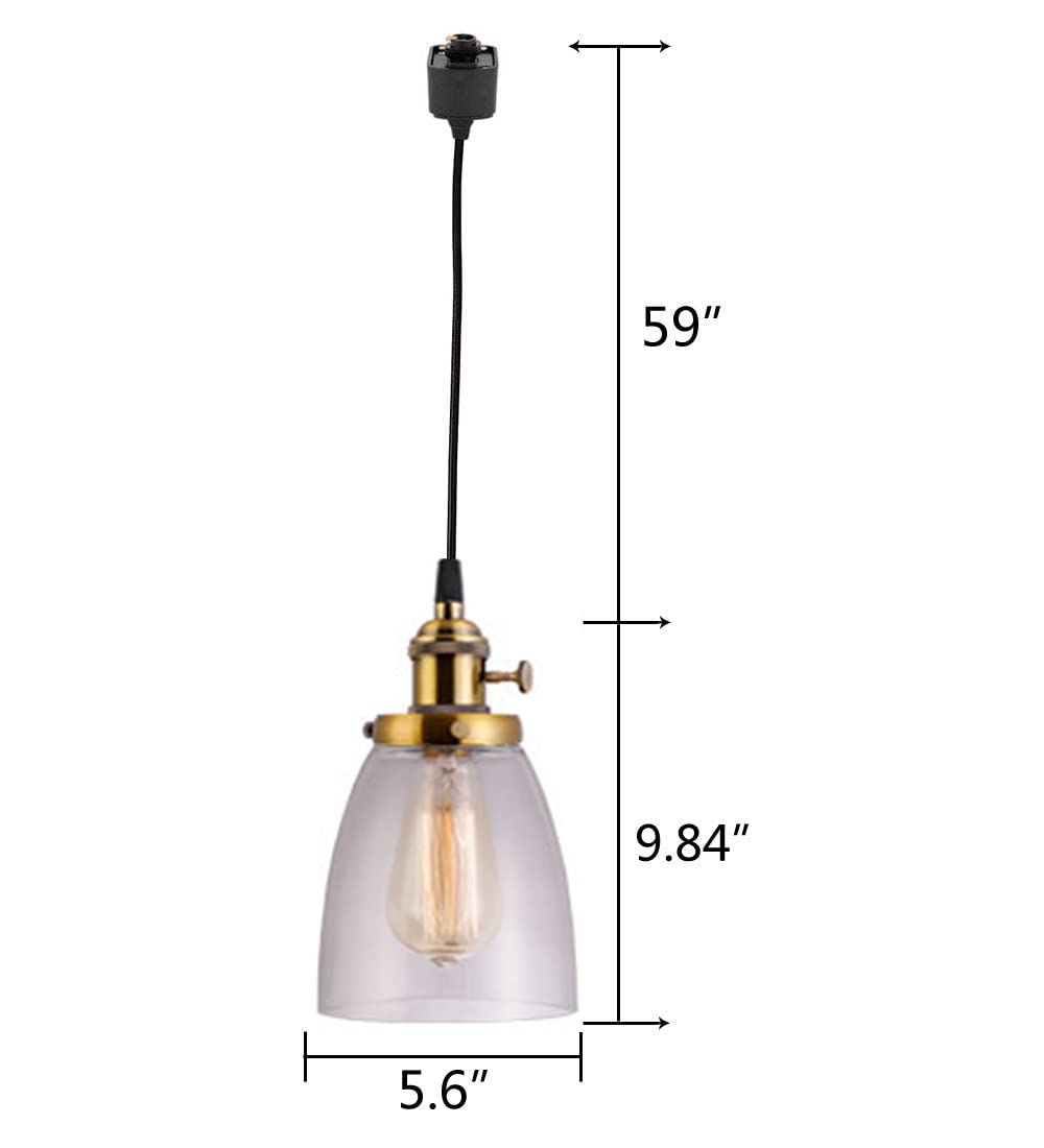 Dimmable Kiven H Track Lighting Pendant - 3-Light Copper Kitchen Island Light Fixture | Perfect for Modern Home, Restaurant & Retail Lighting