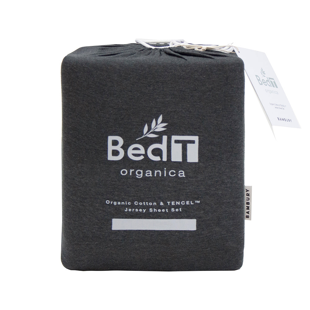 Organic Charcoal Bamboo Sheets Set - Queen Size | Soft, Breathable & Hypoallergenic Bedding for a Cool & Comfortable Sleep