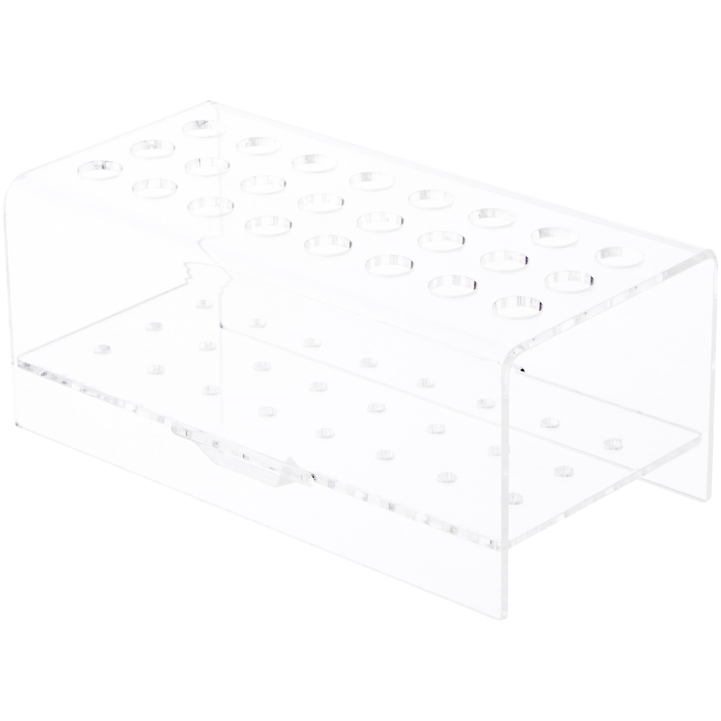 Plymor Clear Acrylic 24 Pen Display Holder Stand - 6 Pack (3.125