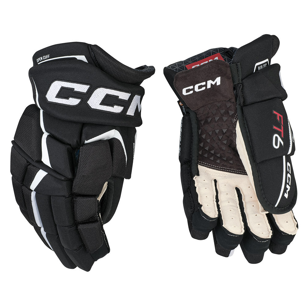 CCM Jetspeed FT6 Junior Ice Hockey Gloves - Youth Protective Gear for Ice Skating & Hockey Training - Perfect for Games, Practices & Winter Sports