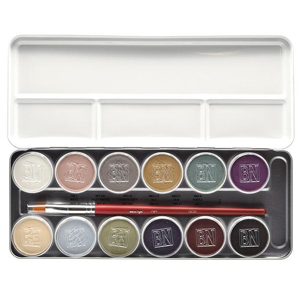 Ben Nye MagiCake Aqua Paint Palettes - Professional Water-Based Face & Body Paint for Halloween, Cosplay & Theater Makeup - Ideal for Artists & Makeup Enthusiasts