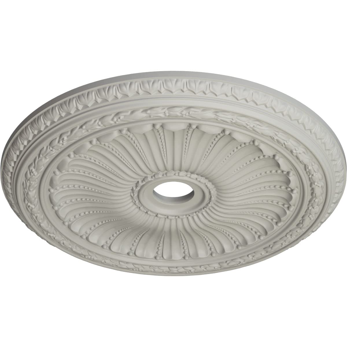 Ekena Millwork CM35VIPCF 35-inch Viceroy Ceiling Medallion - Hand-Painted Cream Finish for Elegant Home Decor | Perfect for Dining Rooms, Foyers & Victorian-Style Interiors