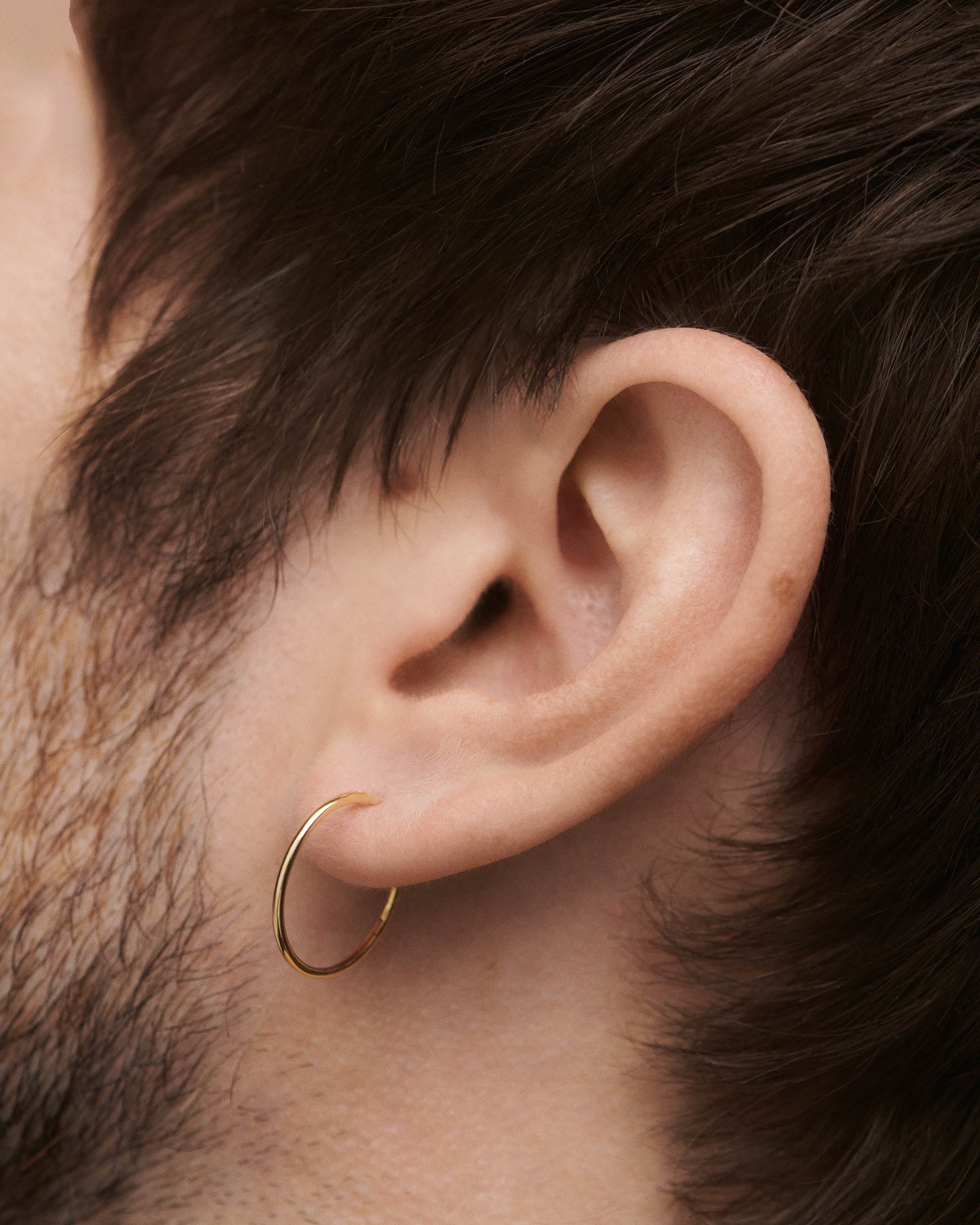 18K Gold Plated Medium Hoop Earrings for Women - Classic Elegant Everyday Jewelry for Casual & Formal Occasions