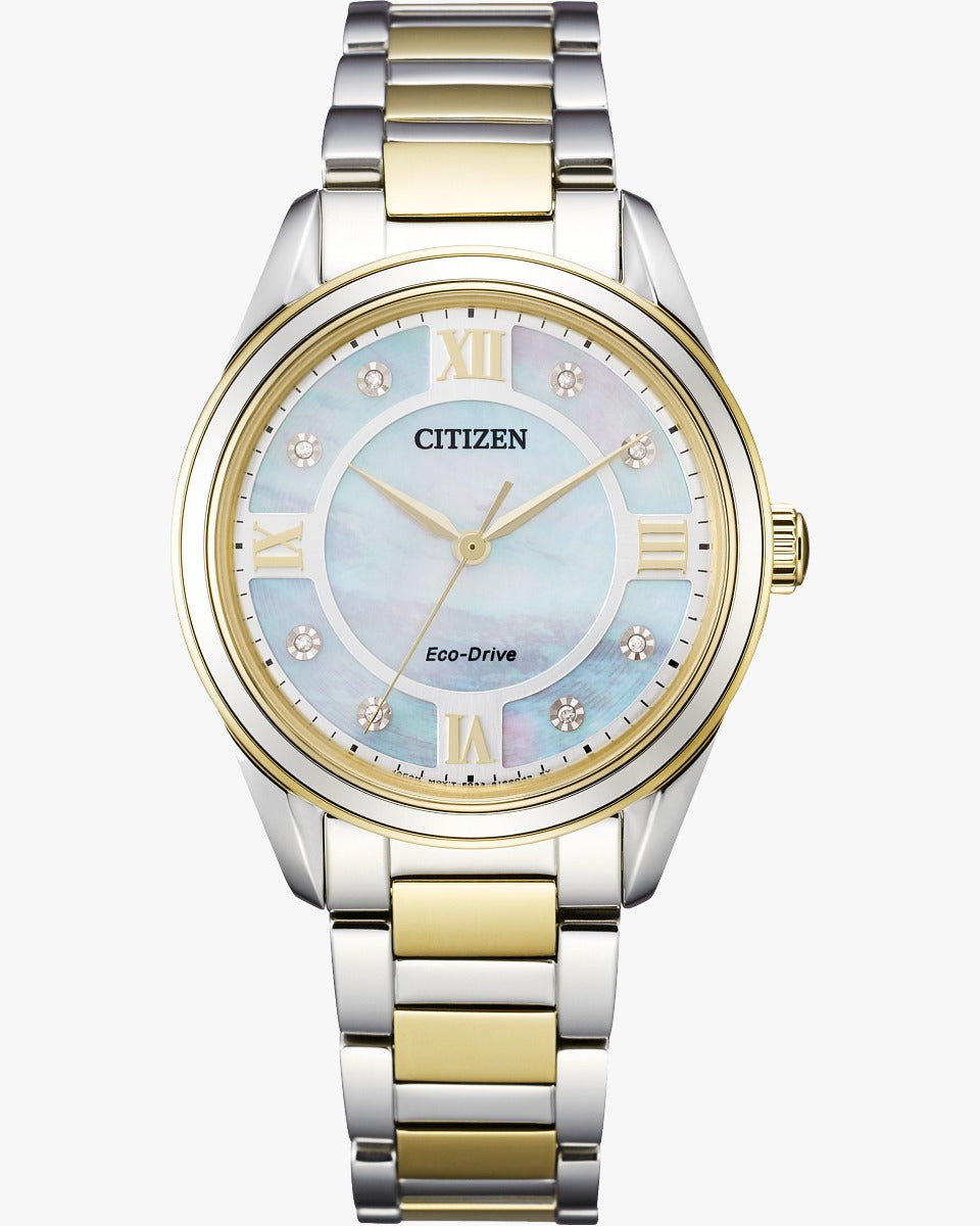 Citizen Ladies Watch AREZZO - Elegant Stainless Steel Analog Quartz Watch for Women | Perfect for Office, Business, and Formal Occasions