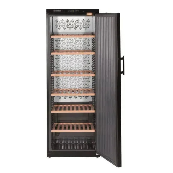 Liebherr 195 Bottle Wine Cooler Refrigerator - Black | Large Capacity Wine Storage for Home, Restaurant & Bar