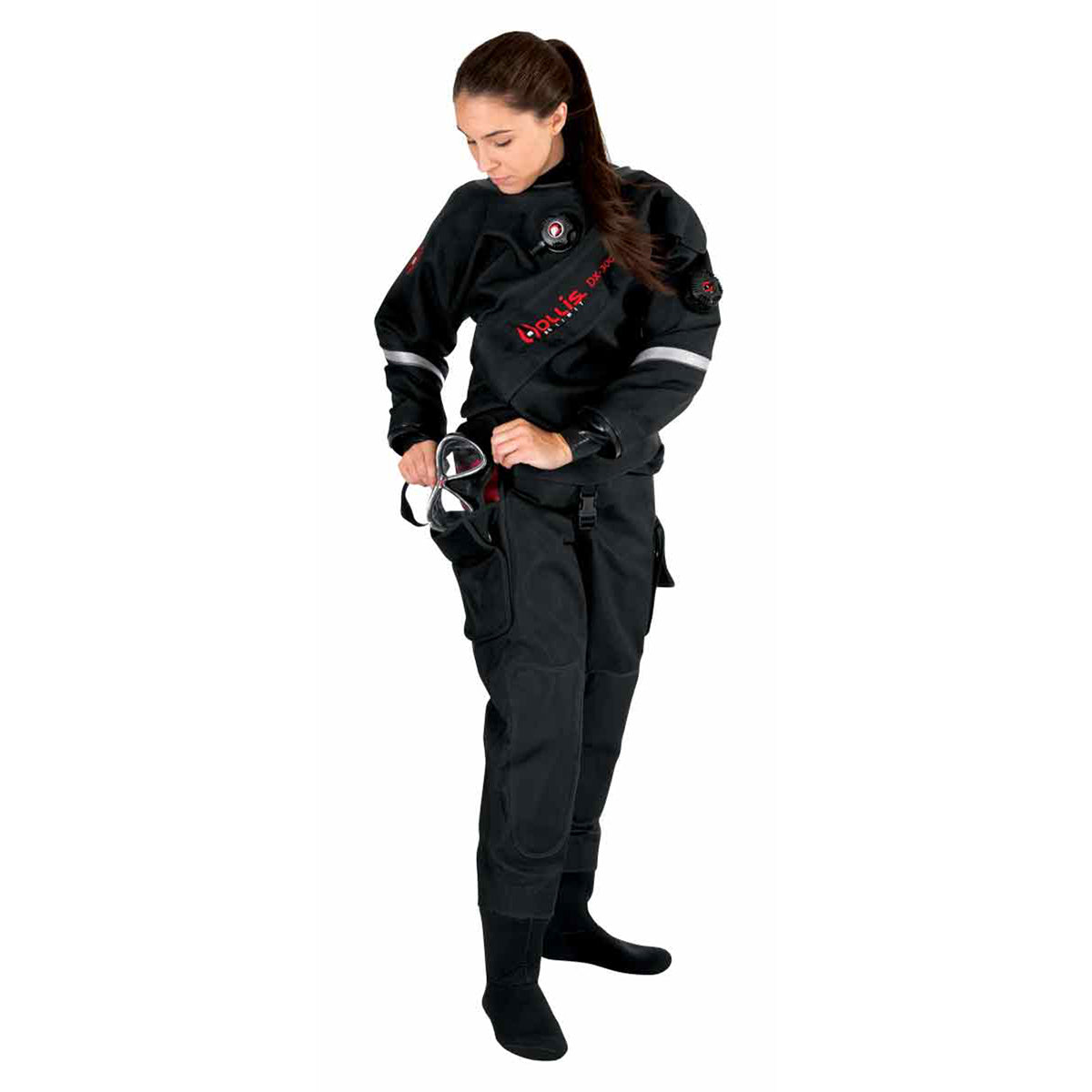 Hollis DX 300X Dry Suit with Neoprene Socks - Premium Scuba Diving Gear for Cold Water Exploration & Technical Diving