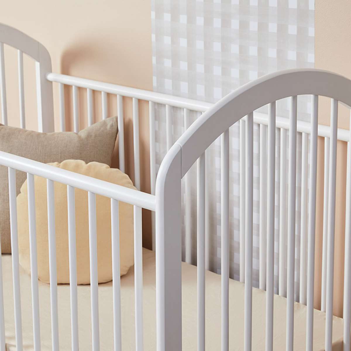Archie White Cotton Baby Crib Bedding Set - Soft & Breathable Nursery Bed Sheets for Boys & Girls - Perfect for Newborns, Toddlers & Kids Rooms
