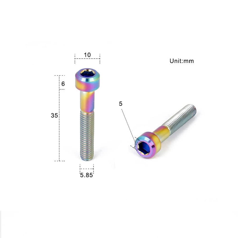 Zcargel Titanium Alloy Bicycle Headset Top Cover - M6X30 Front Fork Stem Cap with Screw Kit | Durable Bike Stem Cover for Road & Mountain Bikes | Perfect for Cycling Maintenance & Upgrades