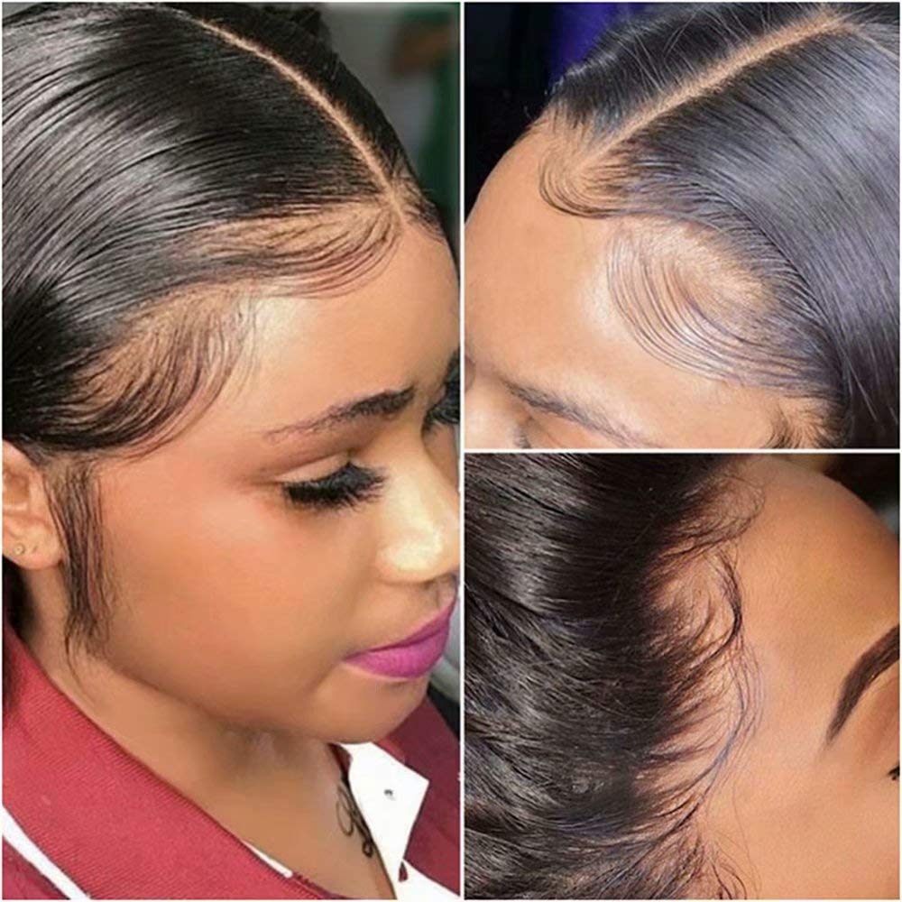 13x4 HD Transparent Lace Front Wig - Brazilian Remy Human Hair Body Wave Lace Frontal Wig for Black Women | Pre-Plucked Natural Hairline with Baby Hair & Bleached Knots | Glueless 150% Density 20 Inch | Perfect for Daily Wear, Parties & Special Occasions